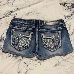 Rock Revival Dark Blue Denim Shorts